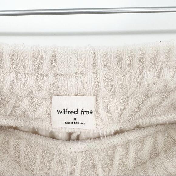 Aritzia Wilfred Free Terry Drawstring Shorts M Cream - Picture 5 of 6